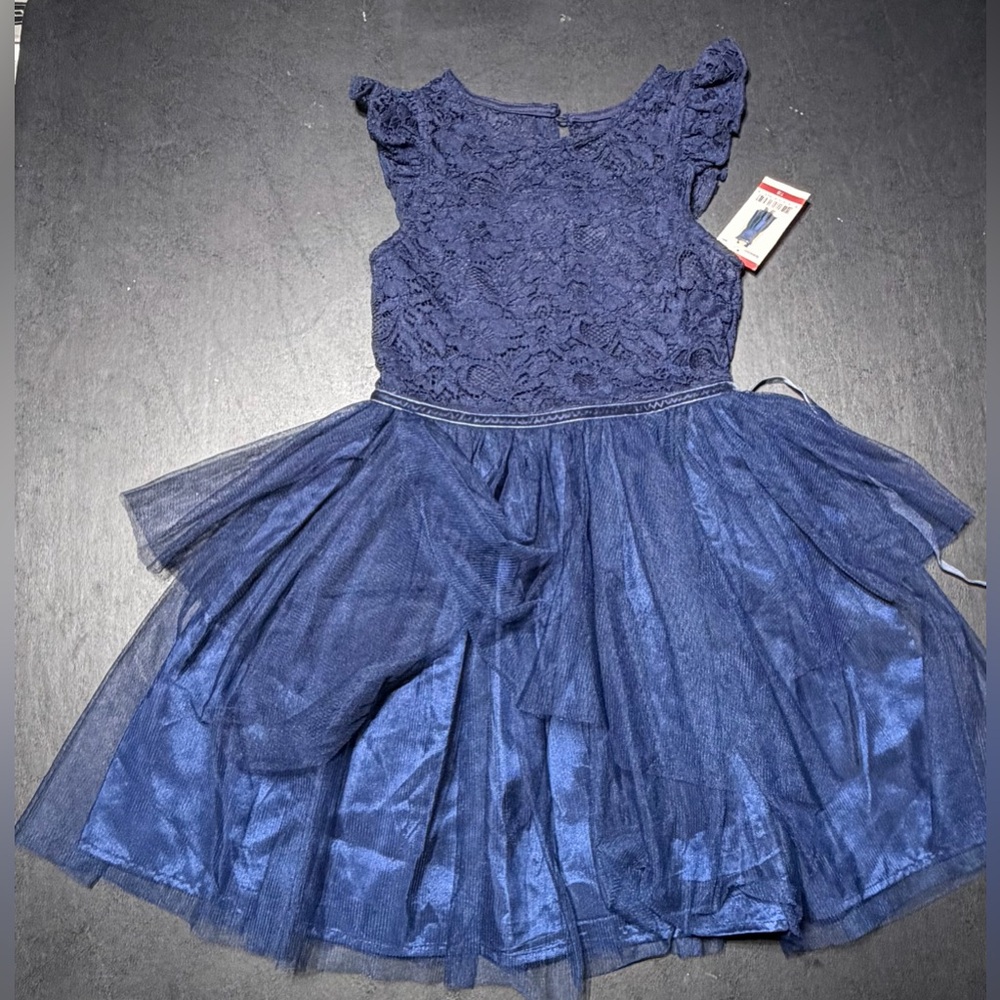 Girls Zunie Girl Navy Dress Size 7/8